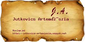 Jutkovics Artemíszia névjegykártya